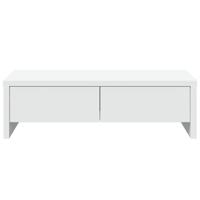 Monitorstandaard met lades 50x27x15 cm bewerkt hout wit - thumbnail