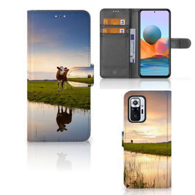 Xiaomi Redmi Note 10 Pro | Telefoonhoesje | Met pasjeshouder | Koe