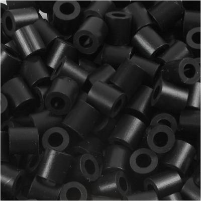 NABBI Strijkkralen, afm 5x5 mm, gatgrootte 2,5 mm, medium, schwarz (32220), 1100 stuk/ 1 doos