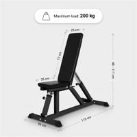 Multifunctionele Fitnessbank Zwart - thumbnail