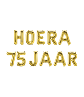 Set Folie Ballonnen - Hoera 75 Jaar Goud - thumbnail