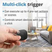 Shelly Shelly BLU Button Tough 1 Black Afstandsbediening, Toets Bluetooth Low Energy - thumbnail