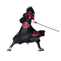 Naruto Shippuden Vibration Stars Figure - Uchiha Sasuke (Akatsuki Outfit) - thumbnail
