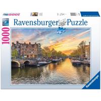 Ravensburger Puzzel Amsterdam Grachtenoever 1000 Stukjes - thumbnail