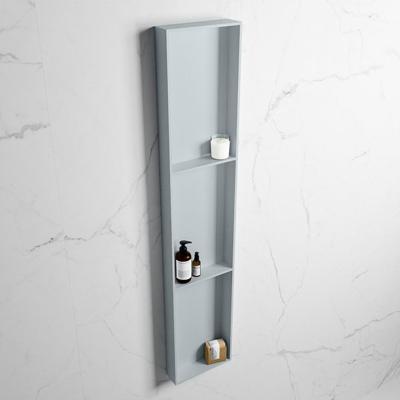 MONDIAZ EASY Nis 149,5x29,5cm in solid surface kleur Clay | Clay. 3 vakken geschikt voor in- of opbouw