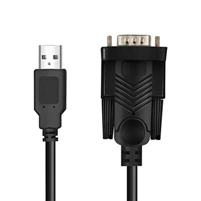 LogiLink Adapter Serieel [1x USB-A 2.0 stekker - 1x D-sub stekker 9-polig] 1.5 m Zwart