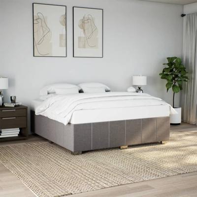 Bedframe zonder matras stof taupe 180x200 cm