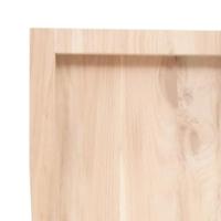 Wastafelblad 120x60x4 cm onbehandeld massief hout - thumbnail