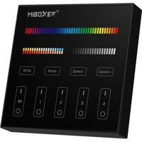 MiBoxer RGB-CCT draadloze opbouw schakelaar 2.4G 4-zones zwart - LED0232 - thumbnail