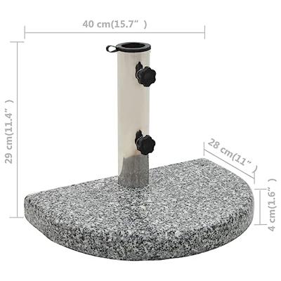 VidaXL Parasolvoet gebogen 10 kg graniet grijs