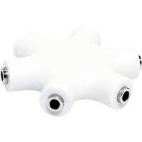 LogiLink CA1088 Adapter Jackplug Audio Adapter [3x Jackplug female 3,5 mm - 3x Jackplug female 3,5 mm] Wit - thumbnail