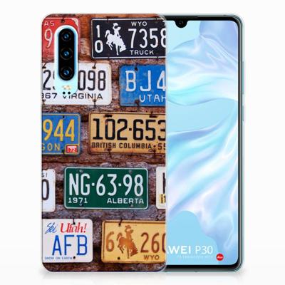 Huawei P30 | Siliconen hoesje | met foto Kentekenplaten