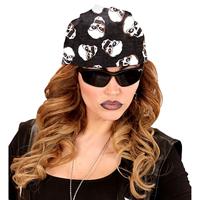 Piraten zakdoek bandana doodskop - thumbnail