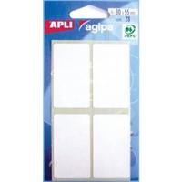 Agipa witte etiketten in etui ft 30 x 55 mm (b x h), 28 stuks, 4 per blad - thumbnail