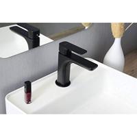 Wastafelmengkraan Sapho Spy 1-hendel Recht 16.7 cm Mat Zwart Sapho - thumbnail