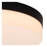 Lucide BISKIT - Plafonnière Badkamer - Ø 23 cm - LED - 1x12W 2700K - IP44 - Bewegingssensor - Zwart - thumbnail