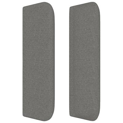 Boxspring met matras stof donkergrijs 80x200 cm