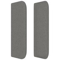 Boxspring met matras stof donkergrijs 80x200 cm - thumbnail