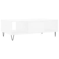 Salontafel 104x60x35 cm bewerkt hout wit - thumbnail
