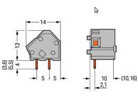 WAGO 236-764 Veerkrachtklemblok 2.50 mm² Aantal polen 1 Blauw 300 stuk(s) - thumbnail