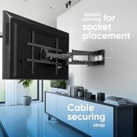 ONKRON M8L-B Draai- en kantelbare TV-beugel voor 42“-110” max. 100 kg, met draaifunctie, zwart - thumbnail