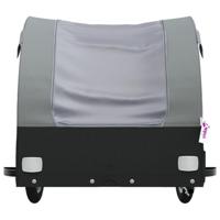Fietstrailer 45 kg ijzer zwart en grijs - thumbnail