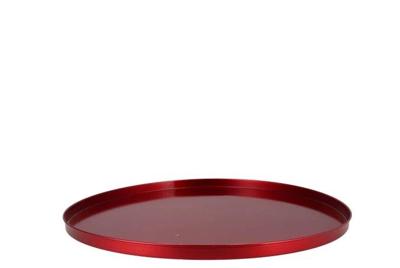 Dienblad rood metaal 46X2CM