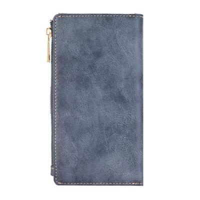 iPhone 6 Plus & 6s Plus horizontaal Retro stijl Crazy Horse structuur PU leren Flip Hoesje met afneembaar back cover, rits, magnetische sluiting en o