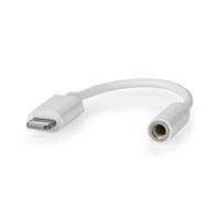 Lightning Adapter | Apple Lightning 8-Pins | 3,5 mm Female | Vernikkeld | 0.10 m | Rond | TPE | Wit - thumbnail