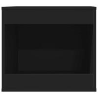 Kattenbakkast 47x59x42 cm bewerkt hout zwart - thumbnail