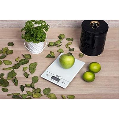 Adler AD 3138 w keukenweegschaal Elektronische keukenweegschaal Wit Aanrecht Vierkant