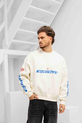 Equalité Arena Sweater Heren Gebroken Wit - Maat M - Kleur: Gebroken WitRoodBlauw | Soccerfanshop