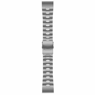 By Qubix - Titanium schakelband - Zilver - Compatible met Garmin Tactix 8-51mm - Compatible Garmin bandje