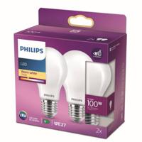 Philips LED 76369500 LED-lamp Energielabel D (A - G) E27 Peer 10.5 W = 100 W Warmwit (Ø x l) 6 cm x 10.4 cm 2 stuk(s) - thumbnail