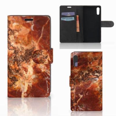 Sony Xperia XZ | Sony Xperia XZs | Bookcase | Marmer Bruin Sony Xperia XZ | Sony Xperia XZs | Bookcase | Marmer Bruin
