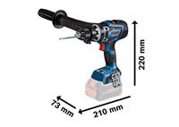 Bosch Blauw GSB 18V-150 C Professional Accu-schroef-klopboormachine | Excl. accu&apos;s en lader | In L-BOXX - 06019J5102 - thumbnail