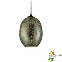LED Hanglamp 3D - Quanta - Ovaal - Chroom Glas - E27 - thumbnail