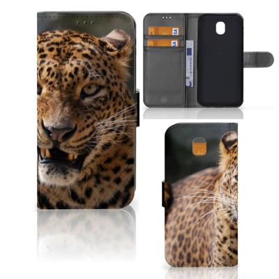 Samsung Galaxy J5 2017 | Telefoonhoesje | Met pasjeshouder | Luipaard Samsung Galaxy J5 2017 | Telefoonhoesje | Met pasjeshouder | Luipaard