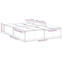 Bedframe met opslag Betongrijs 200 x 150 x 31.5 cm Bewerkt hout - thumbnail