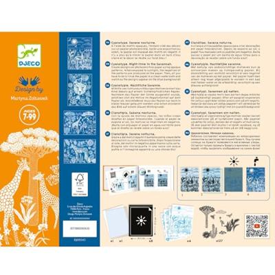 Cyanotype nachtelijke savanne - DJECO meerkleurig Cyanotype nachtelijke savanne - DJECO meerkleurig