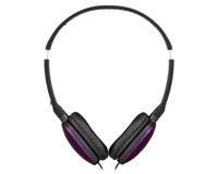 JVC Flats On-Ear Bedrade Koptelefoon – Plat Opvouwbaar Ontwerp – 30 mm Driver voor Krachtig Geluid – Zachte Oorkussens voor Comfort – Stalen Hoofdband – Lichtgewicht & Draagbaar – HA-S160M-V (Paars) - thumbnail