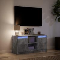 Tv-meubel met LED 100x34x50 cm bewerkt hout betongrijs - thumbnail