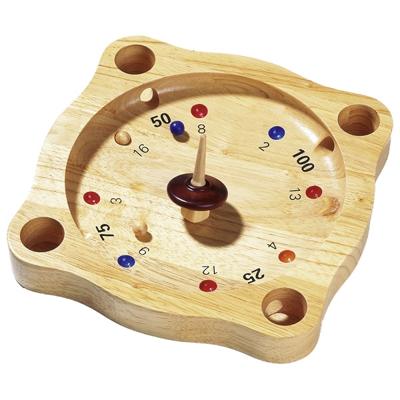Goki Roulette vierkant 22x22cm, rubberboomhout, 6+