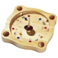 Goki Roulette vierkant 22x22cm, rubberboomhout, 6+ - thumbnail
