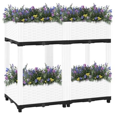 VidaXL Plantenbak verhoogd 80x40x71 cm polypropeen