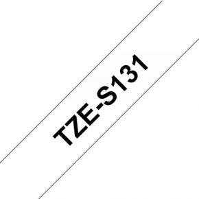 Brother TZe-S131 Labeltape extra sterk klevend Tapekleur: Transparant Tekstkleur: Zwart 12 mm 8 m Brother TZe-S131 Labeltape extra sterk klevend Tapekleur: Transparant Tekstkleur: Zwart 12 mm 8 m