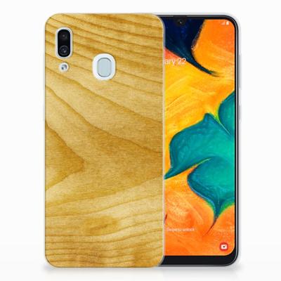 Samsung Galaxy A30 | Bumper Hoesje | Licht Hout