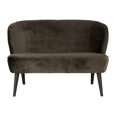 WOOOD Bankje 'Sara' Velvet, kleur Groen