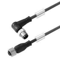 Weidmüller 1821050150 Sensor/actuator connector, geassembleerd M12 Aantal polen (sensoren): 3 Stekker, haaks, Bus, recht 1.50 m 1 stuk(s) - thumbnail