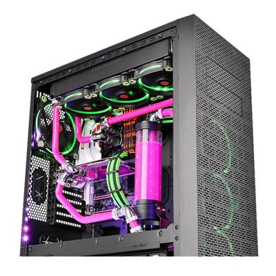 Thermaltake Pacific G1/4 PETG Tube 45-Degree Compression 16mm OD - Chrome Waterkoelinghoekverbinder Thermaltake Pacific G1/4 PETG Tube 45-Degree Compression 16mm OD - Chrome Waterkoelinghoekverbinder